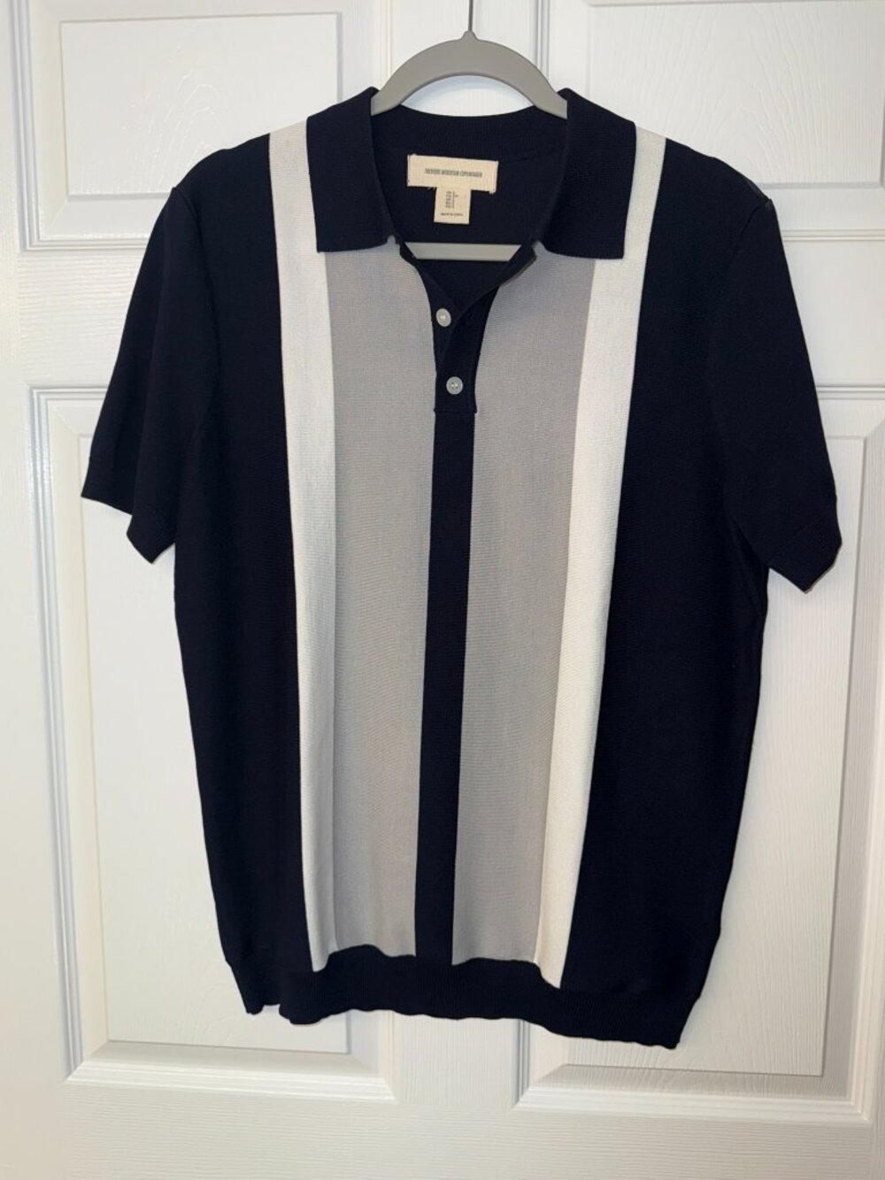 $95 Men's FREDERICK ANDERSON COPENHAGEN Pull Over Knit Shirt Size small - NWOT